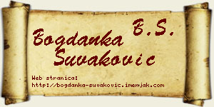 Bogdanka Šuvaković vizit kartica